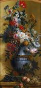 Картина Цветы в синей вазе, Виллем ван Лин